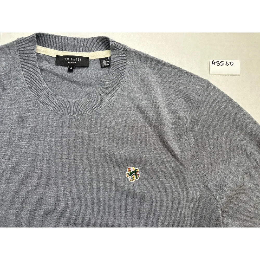 Ted Baker sweater Men's size 4 gray‎ pullover